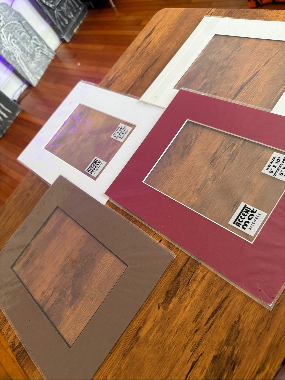 (4) piece Accent Mat 5x7” picture frames